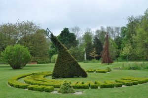 The living floral sundial at Easton Lodge, Essex, UK Border Sundials