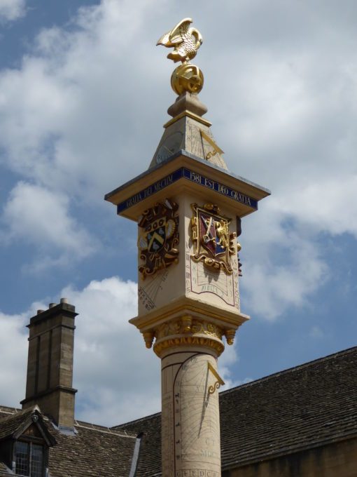 P1040349b-510x680 Sundial at Corpus Christi College, Oxford
