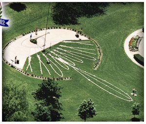 SundialMiddle-300x256 The ‘World’s Greatest’ Sundial, The Pekin Sundial, Mineral Springs Park, Illinois