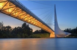 Turtle-Bay-Sundial-Bridge-lit-up-at-night-300x196 Sundial Bridge in Redding California