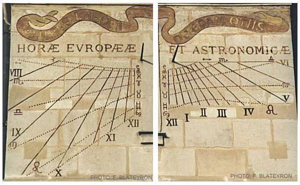 Dials of Lycée - Louis-le-Grand, Paris, France Border Sundials