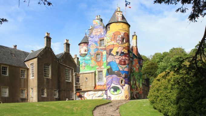 Sundial at Kelburn Castle Near Fairlie Border Sundials