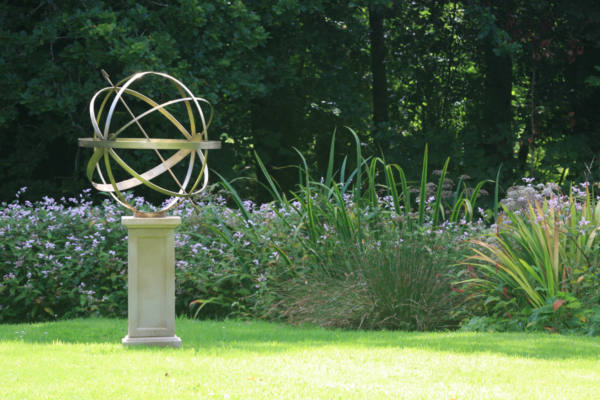 Brass-Armillary-by-the-herbaceous-border-scaled-600x400 Brass